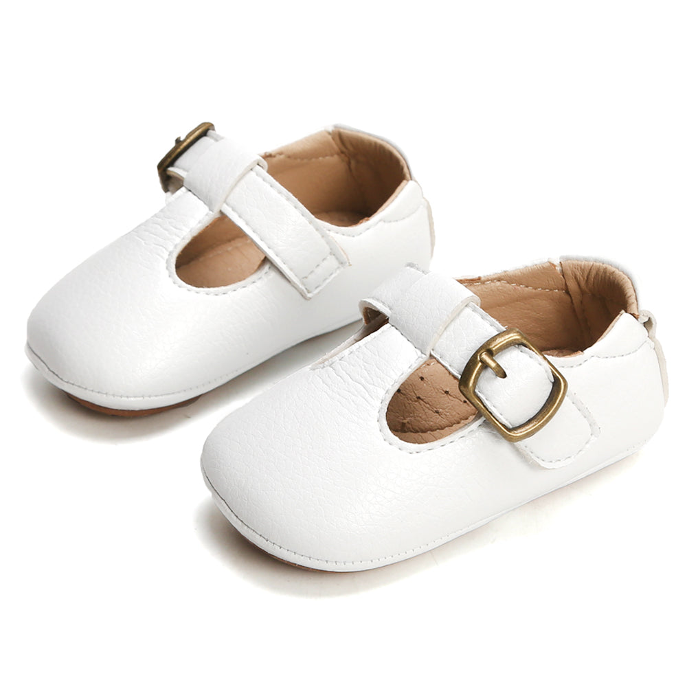 THEE BRON White Baby Walking Shoes (Boys/Girls)
